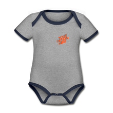 Lade das Bild in den Galerie-Viewer, Organic Baby Contrasting Bodysuit selbst gestalten und bedrucken - Grau meliert/Navy
