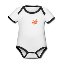 Lade das Bild in den Galerie-Viewer, Organic Baby Contrasting Bodysuit selbst gestalten und bedrucken - Weiß/Schwarz
