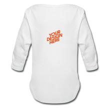 Lade das Bild in den Galerie-Viewer, Organic Longsleeve Baby Bodysuit selbst gestalten und bedrucken - Weiß
