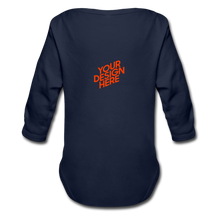 Lade das Bild in den Galerie-Viewer, Organic Longsleeve Baby Bodysuit selbst gestalten und bedrucken - Dunkelnavy
