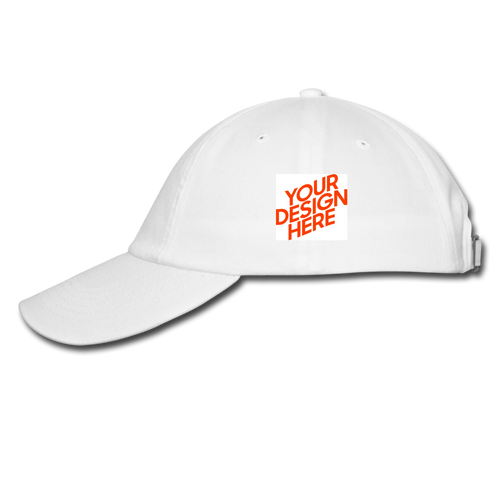 Baseball Cap selbst gestalten und bedrucken - Weiß/Weiß