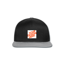 Lade das Bild in den Galerie-Viewer, Snapback Cap selbst gestalten und bedrucken - Schwarz/Grau
