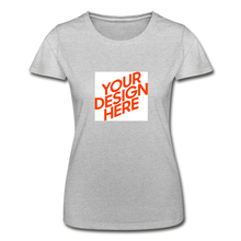 Lade das Bild in den Galerie-Viewer, T-Shirt Damen/Frauen selbst gestalten und bedrucken - Grau meliert
