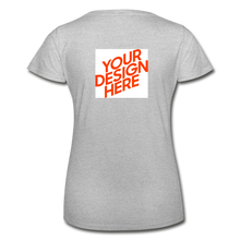 Lade das Bild in den Galerie-Viewer, T-Shirt Damen/Frauen selbst gestalten und bedrucken - Grau meliert
