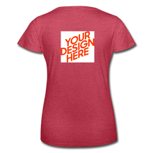 Lade das Bild in den Galerie-Viewer, T-Shirt Damen/Frauen selbst gestalten und bedrucken - Rot meliert
