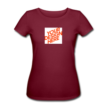 Lade das Bild in den Galerie-Viewer, Damen Bio-T-Shirt von Stanley &amp; Stella selbst gestalten und bedrucken - Burgunderrot
