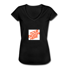 Lade das Bild in den Galerie-Viewer, Women’s Vintage T-Shirt elbst gestalten und bedrucken - Schwarz
