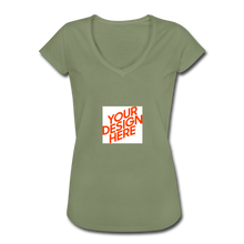Lade das Bild in den Galerie-Viewer, Women’s Vintage T-Shirt elbst gestalten und bedrucken - Oliv
