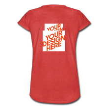 Lade das Bild in den Galerie-Viewer, Women’s Vintage T-Shirt elbst gestalten und bedrucken - Rot meliert
