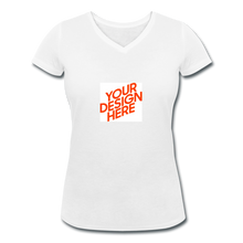 Lade das Bild in den Galerie-Viewer, Damen Bio T-Shirt mit V-Ausschnitt von Stanley &amp; Stella selbst gestalten und bedrucken - Weiß
