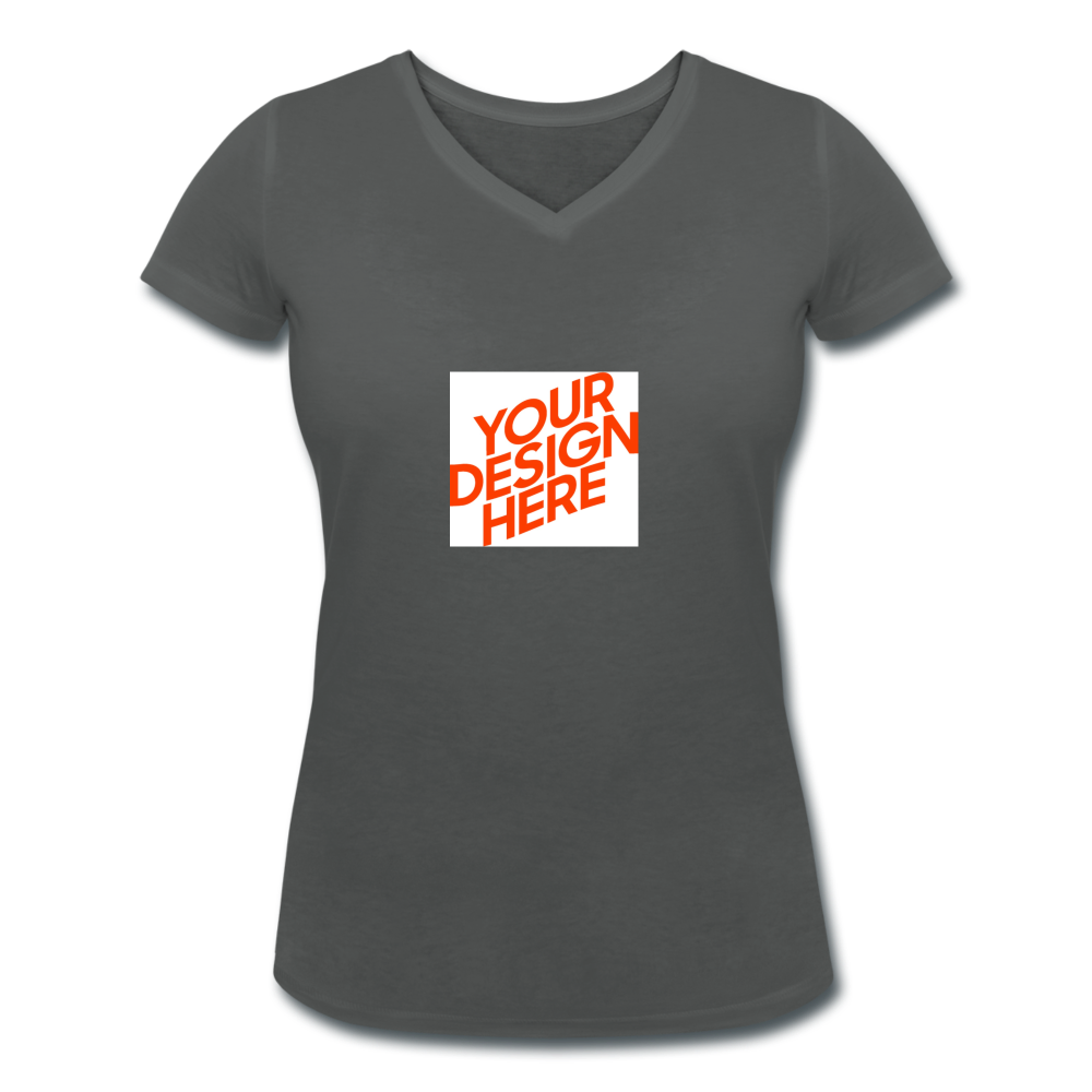 Damen Bio T-Shirt mit V-Ausschnitt von Stanley & Stella selbst gestalten und bedrucken - Anthrazit
