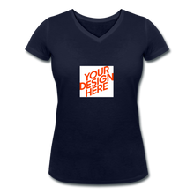 Lade das Bild in den Galerie-Viewer, Damen Bio T-Shirt mit V-Ausschnitt von Stanley &amp; Stella selbst gestalten und bedrucken - Navy
