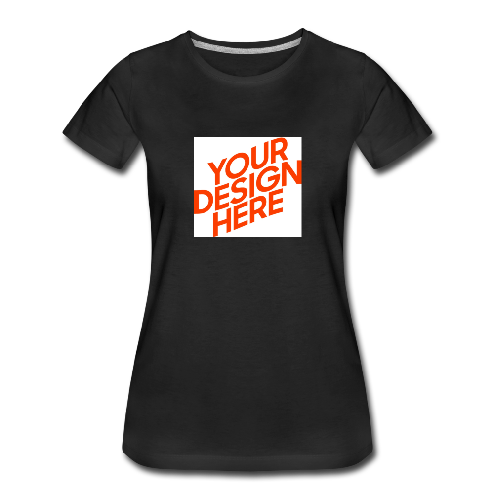 Premium T-Shirt Damen/Frauen selbst gestalten und bedrucken - Schwarz