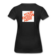 Lade das Bild in den Galerie-Viewer, Premium T-Shirt Damen/Frauen selbst gestalten und bedrucken - Schwarz
