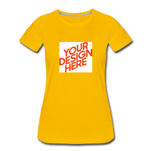 Lade das Bild in den Galerie-Viewer, Premium T-Shirt Damen/Frauen selbst gestalten und bedrucken - Sonnengelb
