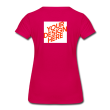 Lade das Bild in den Galerie-Viewer, Premium T-Shirt Damen/Frauen selbst gestalten und bedrucken - dunkles Pink
