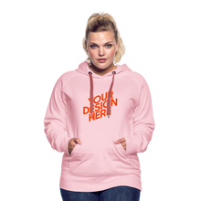 Lade das Bild in den Galerie-Viewer, Damen/Frauen selbst gestalten und bedrucken Premium Hoodie - Kristallrosa
