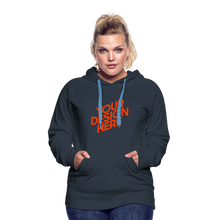 Lade das Bild in den Galerie-Viewer, Damen/Frauen selbst gestalten und bedrucken Premium Hoodie - Navy
