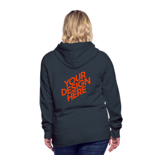 Lade das Bild in den Galerie-Viewer, Damen/Frauen selbst gestalten und bedrucken Premium Hoodie - Navy
