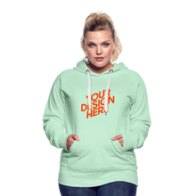 Lade das Bild in den Galerie-Viewer, Damen/Frauen selbst gestalten und bedrucken Premium Hoodie - helles Mintgrün
