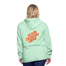 Lade das Bild in den Galerie-Viewer, Damen/Frauen selbst gestalten und bedrucken Premium Hoodie - helles Mintgrün
