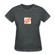 Lade das Bild in den Galerie-Viewer, Frauen Gildan Heavy T-Shirt selbst gestalten und bedrucken - Dunkelgrau meliert
