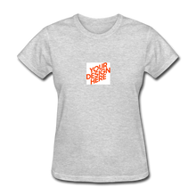 Lade das Bild in den Galerie-Viewer, Frauen Gildan Heavy T-Shirt selbst gestalten und bedrucken - Grau meliert
