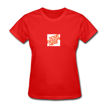 Lade das Bild in den Galerie-Viewer, Frauen Gildan Heavy T-Shirt selbst gestalten und bedrucken - Rot
