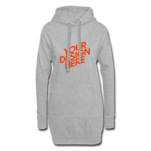 Lade das Bild in den Galerie-Viewer, Hoodie Dress Damen/Frauen selbst gestalten und bedrucken - Grau meliert
