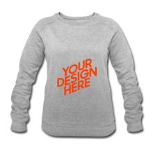 Lade das Bild in den Galerie-Viewer, Bio Sweatshirt by Stanley &amp; Stella Damen/Frauen selbst gestalten und bedrucken - Grau meliert
