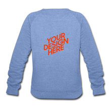 Lade das Bild in den Galerie-Viewer, Bio Sweatshirt by Stanley &amp; Stella Damen/Frauen selbst gestalten und bedrucken - Blau meliert
