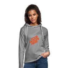 Lade das Bild in den Galerie-Viewer, Light Unisex Sweatshirt Hoodie Damen/Frauen selbst gestalten und bedrucken - Grau meliert
