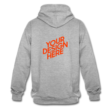 Lade das Bild in den Galerie-Viewer, Contrast Colour Hoodie Damen/Frauen selbst gestalten und bedrucken - Grau meliert/Navy

