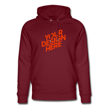 Lade das Bild in den Galerie-Viewer, Die Organic Hoodie by Stanley &amp; Stella Herren/Männer selbst gestalten und bedrucken - burgundy
