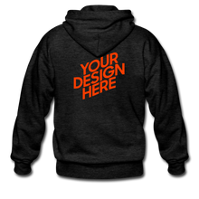 Lade das Bild in den Galerie-Viewer, Gut aussehend Premium Hooded Jacket Herren/Männer selbst gestalten und bedrucken - charcoal grey
