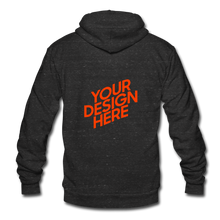 Lade das Bild in den Galerie-Viewer, Tri-blend Hooded Jacket by Bella + Canvas Herren/Männer selbst gestalten und bedrucken - charcoal grey
