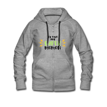Lade das Bild in den Galerie-Viewer, Damen/Frauen selbst gestalten und bedrucken Premium Hooded Jacket - heather grey
