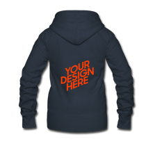Lade das Bild in den Galerie-Viewer, Damen/Frauen selbst gestalten und bedrucken Premium Hooded Jacket - navy
