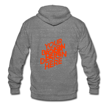 Lade das Bild in den Galerie-Viewer, Damen/Frauen selbst gestalten und bedrucken Tri-blend Hooded Jacket by Bella + Canvas - grey tri-blend
