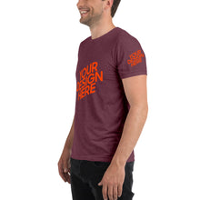 Lade das Bild in den Galerie-Viewer, Kurzärmeliges T-Shirt Tri-Blend Herren/Männer selbst gestalten und bedrucken
