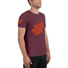 Lade das Bild in den Galerie-Viewer, Kurzärmeliges T-Shirt Tri-Blend Herren/Männer selbst gestalten und bedrucken
