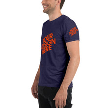 Lade das Bild in den Galerie-Viewer, Kurzärmeliges T-Shirt Tri-Blend Herren/Männer selbst gestalten und bedrucken
