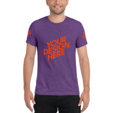 Lade das Bild in den Galerie-Viewer, Kurzärmeliges T-Shirt Tri-Blend Herren/Männer selbst gestalten und bedrucken
