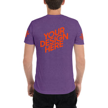 Lade das Bild in den Galerie-Viewer, Kurzärmeliges T-Shirt Tri-Blend Herren/Männer selbst gestalten und bedrucken
