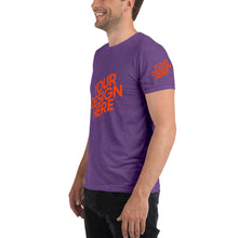 Lade das Bild in den Galerie-Viewer, Kurzärmeliges T-Shirt Tri-Blend Herren/Männer selbst gestalten und bedrucken
