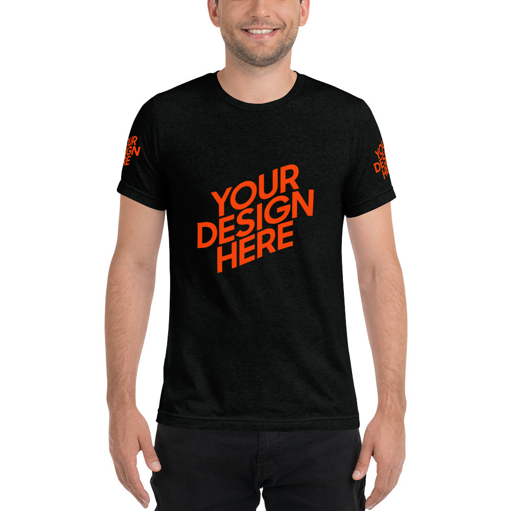 Kurzärmeliges T-Shirt Tri-Blend Herren/Männer selbst gestalten und bedrucken