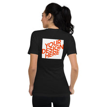Lade das Bild in den Galerie-Viewer, Kurzämerliges T-Shirt mit V-Ausschnitt Damen/Frauen selbst gestalten und bedrucken

